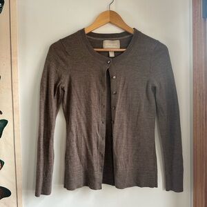 Banana Republic Merino Wool Brown Button-Up Cardigan